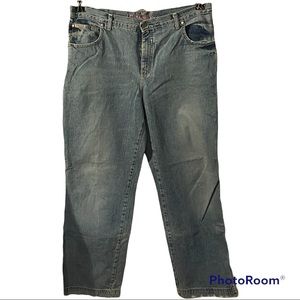 Hydraulic blue jeans, lots of pockets!